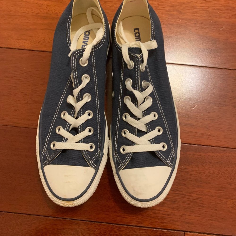Navy Blue Low-Top Converse